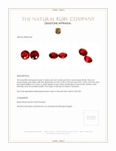 1.26 Ct.Tw.Total Carat Weight Ruby Pair from Tanzania Appraisal