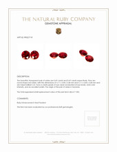 1.38 Ct.Tw.Total Carat Weight Ruby Pair from Tanzania Appraisal