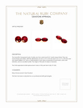 1.33 Ct.Tw.Total Carat Weight Ruby Pair from Tanzania Appraisal