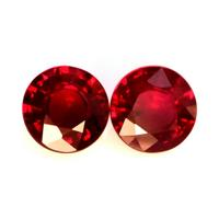 1.33 Ct.Tw.Total Carat Weight Ruby Pair from Tanzania Video