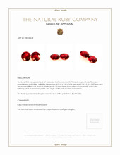 1.40 Ct.Tw.Total Carat Weight Ruby Pair from Tanzania Appraisal