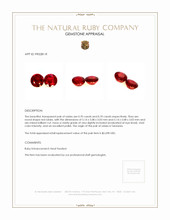 1.40 Ct.Tw.Total Carat Weight Ruby Pair from Tanzania Appraisal