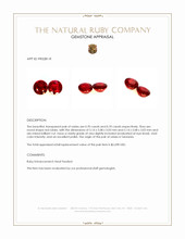 1.40 Ct.Tw.Total Carat Weight Ruby Pair from Tanzania Appraisal