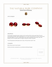 1.30&nbsp;Ct.Tw.Total Carat Weight Ruby Pair from Tanzania Appraisal