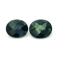7.41&nbsp;Ct.Tw.Total Carat Weight Bluish Green Sapphire Pair from Ceylon (Sri Lanka) Video