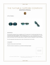 8.09 Ct.Tw.Total Carat Weight Bluish Green Sapphire Pair from Ceylon (Sri Lanka) Appraisal
