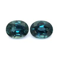 8.09&nbsp;Ct.Tw.Total Carat Weight Bluish Green Sapphire Pair from Ceylon (Sri Lanka) Video