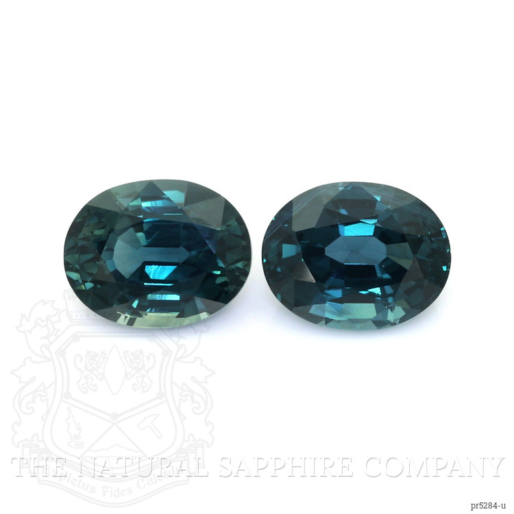 8.09 Ct.Tw. Bluish Green Sapphire Pair from Ceylon (Sri Lanka)