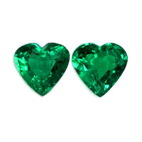 3.89 Ct.Tw.Total Carat Weight Emerald Pair from Zambia Video