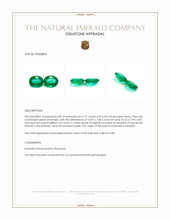 4.57 Ct.Tw.Total Carat Weight Emerald Pair from Zambia Appraisal
