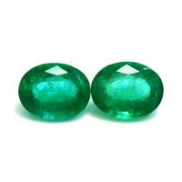 4.57 Ct.Tw.Total Carat Weight Emerald Pair from Zambia Video