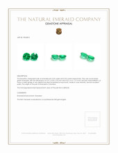 0.62 Ct.Tw.Total Carat Weight Emerald Pair from Colombia Appraisal