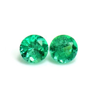 0.63 Ct.Tw.Total Carat Weight Emerald Pair from Colombia Video
