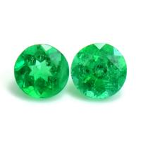 0.66 Ct.Tw.Total Carat Weight Emerald Pair from Colombia Video