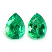 0.80 Ct.Tw.Total Carat Weight Emerald Pair from Colombia Video