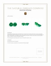 1.48 Ct.Tw.Total Carat Weight Emerald Pair from Zambia Appraisal