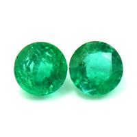 2.10 Ct.Tw.Total Carat Weight Emerald Pair from Zambia Video