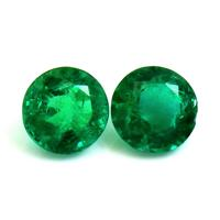 1.07 Ct.Tw.Total Carat Weight Emerald Pair from Zambia Video