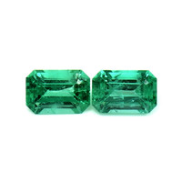 1.07 Ct.Tw.Total Carat Weight Emerald Pair from Zambia Video