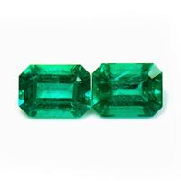 1.23 Ct.Tw.Total Carat Weight Emerald Pair from Zambia Video
