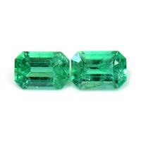1.00 Ct.Tw.Total Carat Weight Emerald Pair from Zambia Video