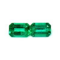 0.99 Ct.Tw.Total Carat Weight Emerald Pair from Zambia Video