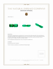 1.15 Ct.Tw.Total Carat Weight Emerald Pair from Zambia Appraisal