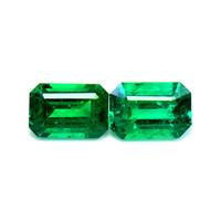 1.15 Ct.Tw.Total Carat Weight Emerald Pair from Zambia Video
