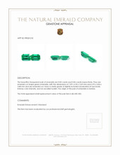 1.67 Ct.Tw.Total Carat Weight Emerald Pair from Zambia Appraisal