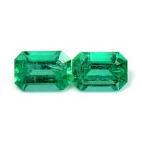 1.67 Ct.Tw.Total Carat Weight Emerald Pair from Zambia Video