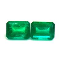 2.99 Ct.Tw.Total Carat Weight Emerald Pair from Zambia Video