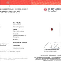 3.14 Ct.Tw.Total Carat Weight Ruby Pair from Mozambique Scan Report