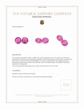 4.99 Ct.Tw.Total Carat Weight Pink Sapphire Pair from Madagascar Appraisal