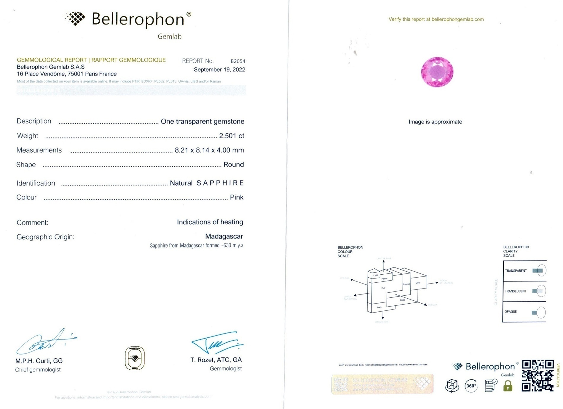 4.99 Ct.Tw. Pink Sapphire Pair from Madagascar