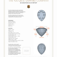2.92 Ct.Tw.Total Carat Weight Sapphire Pair from Ceylon (Sri Lanka) 3 D Scan Report
