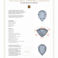 2.92 Ct.Tw.Total Carat Weight Sapphire Pair from Ceylon (Sri Lanka) 3 D Scan Report