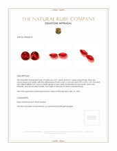 1.02 Ct.Tw.Total Carat Weight Ruby Pair from Mozambique Appraisal