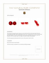 0.96 Ct.Tw.Total Carat Weight Ruby Pair from Mozambique Appraisal