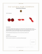 0.94 Ct.Tw.Total Carat Weight Ruby Pair from Mozambique Appraisal