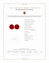 1.02 Ct.Tw.Total Carat Weight Ruby Pair from Mozambique Scan Report