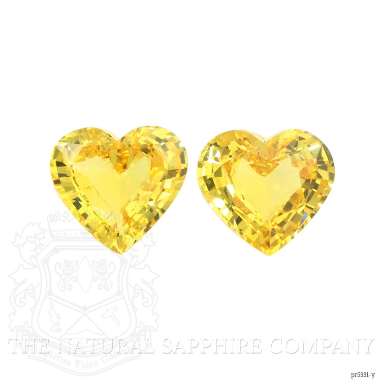 4.01 Ct.Tw. Yellow Sapphire Pair from Ceylon (Sri Lanka)