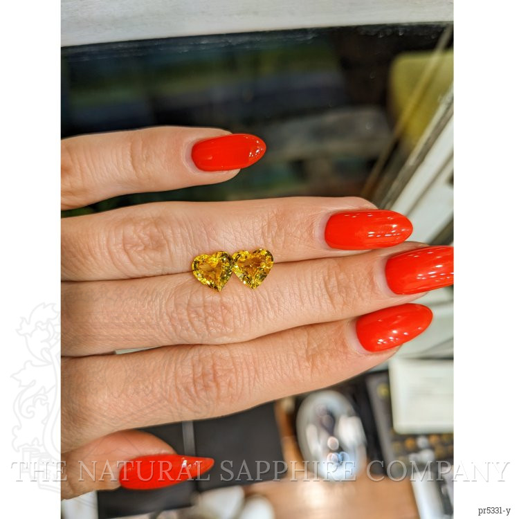4.01 Ct.Tw. Yellow Sapphire Pair from Ceylon (Sri Lanka)