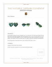 2.74&nbsp;Ct.Tw.Total Carat Weight Bluish Green Sapphire Pair from Madagascar Appraisal