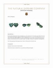 2.74 Ct.Tw.Total Carat Weight Bluish Green Sapphire Pair from Madagascar Appraisal