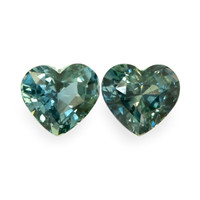 2.74 Ct.Tw.Total Carat Weight Bluish Green Sapphire Pair from Madagascar Video