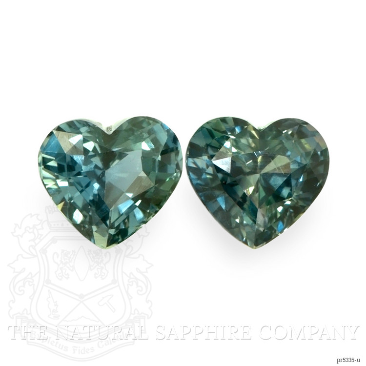 2.74 Ct.Tw. Bluish Green Sapphire Pair from Madagascar