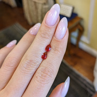 0.98 Ct.Tw.Total Carat Weight Ruby Pair from Mozambique Life Style