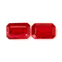 1.54 Ct.Tw.Total Carat Weight Ruby Pair from Mozambique Video