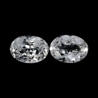 2.07&nbsp;Ct.Tw.Total Carat Weight White Sapphire Pair from Ceylon (Sri Lanka) Video