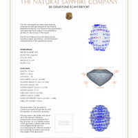 2.07 Ct.Tw.Total Carat Weight White Sapphire Pair from Ceylon (Sri Lanka) 3 D Scan Report